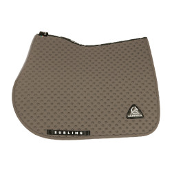 Manta de salto Acavallo Sublime en tejido técnico con lunares Tierra Marr&amp;oacute;n