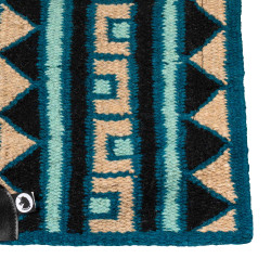 Oferta de manta western Burioni de lana para exhibición Azul