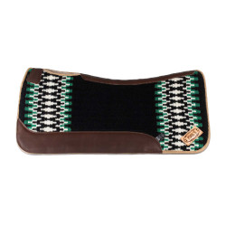 Manta western clásica de Pool’s Negro / blanco / verde