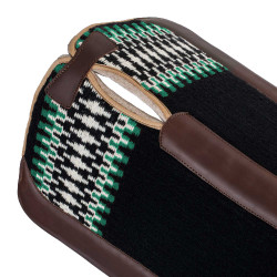 Manta western clásica de Pool’s Negro / blanco / verde