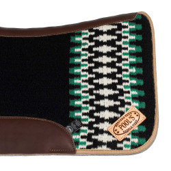 Manta western clásica de Pool’s Negro / blanco / verde