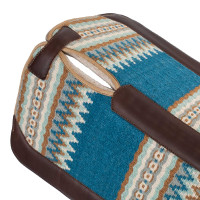 Manta western Pool’s contorneada Azul / beige