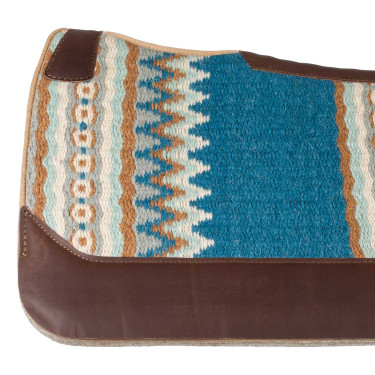Manta western Pool’s contorneada Azul / beige