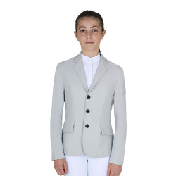 Chaqueta de concurso infantil Equestro corte slim de tres botones Bruma portuaria