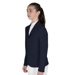 Chaqueta de concurso infantil Equestro corte slim de tres botones Americana marina Azul marino Chaqueta de concurso infantil Equestro corte slim de tres botones Americana marina Azul marino