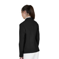 Chaqueta de concurso infantil Equestro corte slim de tres botones Negro