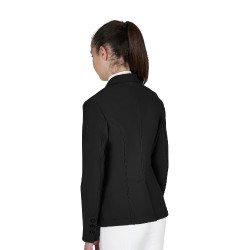 Chaqueta de concurso infantil Equestro corte slim de tres botones Negro