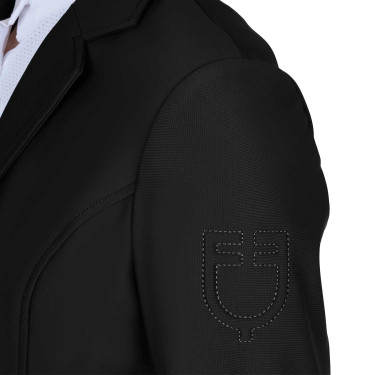 Chaqueta de concurso infantil Equestro corte slim de tres botones Negro