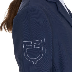 Chaqueta de concurso infantil unisex Equestro x FISE de tres botones Americana marina Azul marino