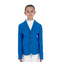 Chaqueta de concurso infantil unisex Equestro x FISE de tres botones Azul de Savoie