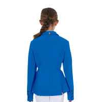 Chaqueta de concurso infantil unisex Equestro x FISE de tres botones Azul de Savoie