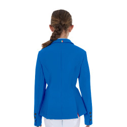 Chaqueta de concurso infantil unisex Equestro x FISE de tres botones Azul de Savoie