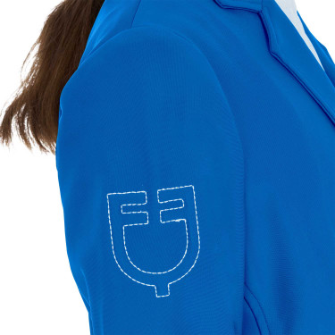 Chaqueta de concurso infantil unisex Equestro x FISE de tres botones Azul de Savoie