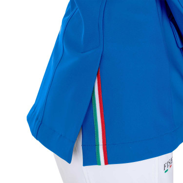 Chaqueta de concurso infantil unisex Equestro x FISE de tres botones Azul de Savoie