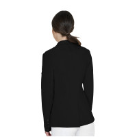 Chaqueta de concurso para mujer Equestro con logotipo en relieve Negro