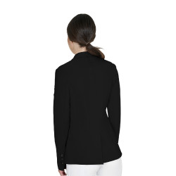 Chaqueta de concurso para mujer Equestro con logotipo en relieve Negro