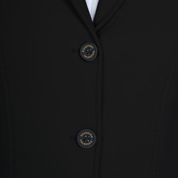 Chaqueta de concurso para mujer Equestro con logotipo en relieve Negro