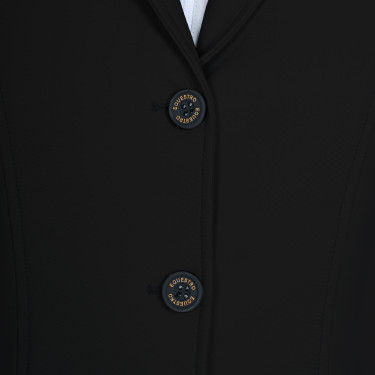 Chaqueta de concurso para mujer Equestro con logotipo en relieve Negro