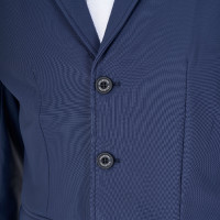 Chaqueta de concurso para hombre Equestro x FISE de tres botones Americana marina Azul marino