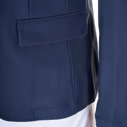 Chaqueta de concurso para hombre Equestro x FISE de tres botones Americana marina Azul marino