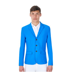 Chaqueta de concurso para hombre Equestro x FISE de tres botones Azul de Savoie