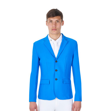 Chaqueta de concurso para hombre Equestro x FISE de tres botones Azul de Savoie