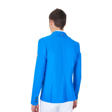 Chaqueta de concurso para hombre Equestro x FISE de tres botones Azul de Savoie