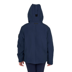 Chaqueta infantil unisex Equestro impermeable y cortaviento de nailon Americana marina Azul marino