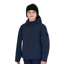 Chaqueta infantil unisex Equestro impermeable y cortaviento de nailon Americana marina Azul marino