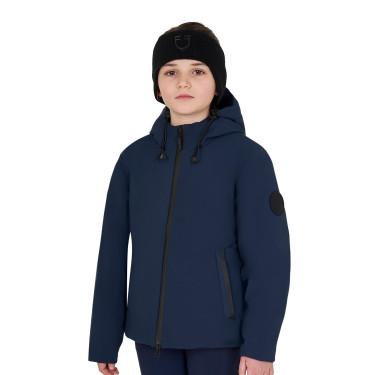 Chaqueta infantil unisex Equestro impermeable y cortaviento de nailon Americana marina Azul marino