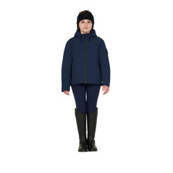 Chaqueta infantil unisex Equestro impermeable y cortaviento de nailon Americana marina Azul marino
