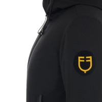 Chaqueta infantil unisex Equestro impermeable y cortaviento de nailon Negro