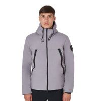 Chaqueta de hombre Equestro impermeable y cortaviento de nailon Gris escarchado Chaqueta de hombre Equestro impermeable y cortaviento de nailon Gris escarchado