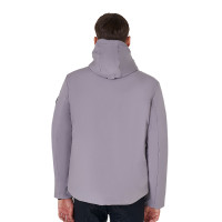 Chaqueta de hombre Equestro impermeable y cortaviento de nailon Gris escarchado Chaqueta de hombre Equestro impermeable y cortaviento de nailon Gris escarchado