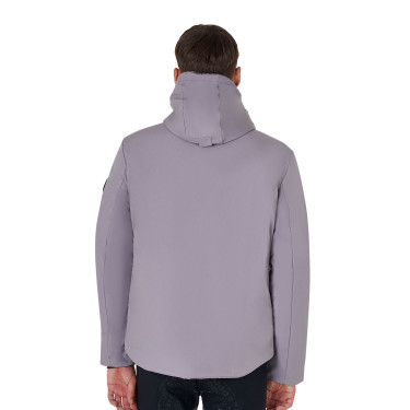 Chaqueta de hombre Equestro impermeable y cortaviento de nailon Gris escarchado