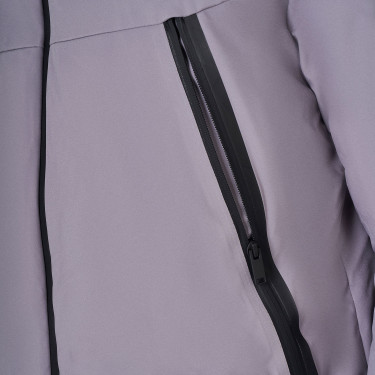 Chaqueta de hombre Equestro impermeable y cortaviento de nailon Gris escarchado