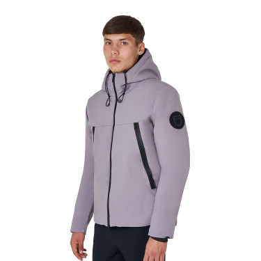 Chaqueta de hombre Equestro impermeable y cortaviento de nailon Gris escarchado