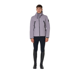 Chaqueta de hombre Equestro impermeable y cortaviento de nailon Gris escarchado