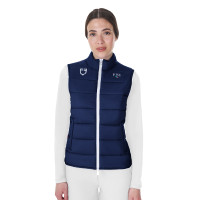 Chaleco sin mangas para mujer Equestro x FISE corte slim Americana marina Azul marino Chaleco sin mangas para mujer Equestro x FISE corte slim Americana marina Azul marino