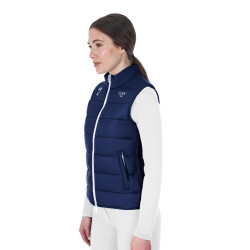 Chaleco sin mangas para mujer Equestro x FISE corte slim Americana marina Azul marino