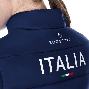 Chaleco sin mangas para mujer Equestro x FISE corte slim Americana marina Azul marino