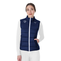Chaleco sin mangas para mujer Equestro x FISE corte slim Americana marina Azul marino
