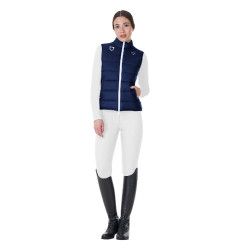 Chaleco sin mangas para mujer Equestro x FISE corte slim Americana marina Azul marino