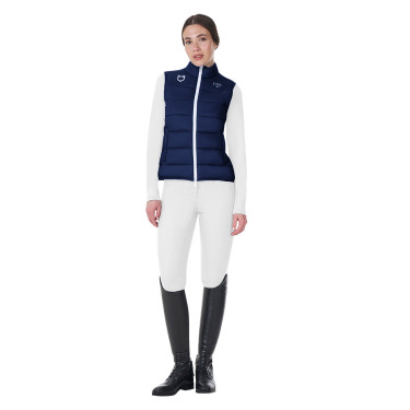 Chaleco sin mangas para mujer Equestro x FISE corte slim Americana marina Azul marino