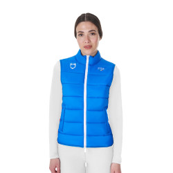 Chaleco sin mangas para mujer Equestro x FISE corte slim Azul de Savoie
