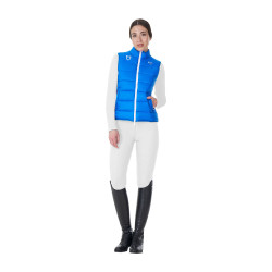 Chaleco sin mangas para mujer Equestro x FISE corte slim Azul de Savoie
