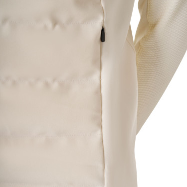 Chaleco sin mangas para mujer Equestro con cremallera en mezcla técnica Blanco antiguo Beige