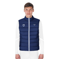 Chaleco sin mangas para hombre Equestro x FISE corte slim Americana marina Azul marino