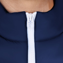 Chaleco sin mangas para hombre Equestro x FISE corte slim Americana marina Azul marino