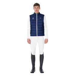 Chaleco sin mangas para hombre Equestro x FISE corte slim Americana marina Azul marino